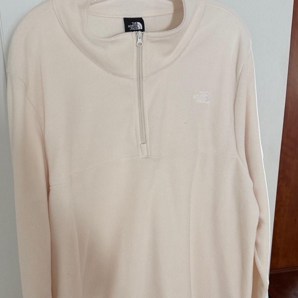 The North Face Beige Quarter Zip Fleece